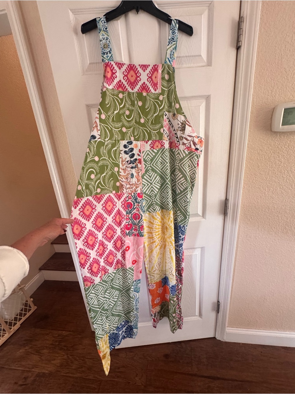 Patchwork Print Overalls - Multicolor - Picture 2 of 4